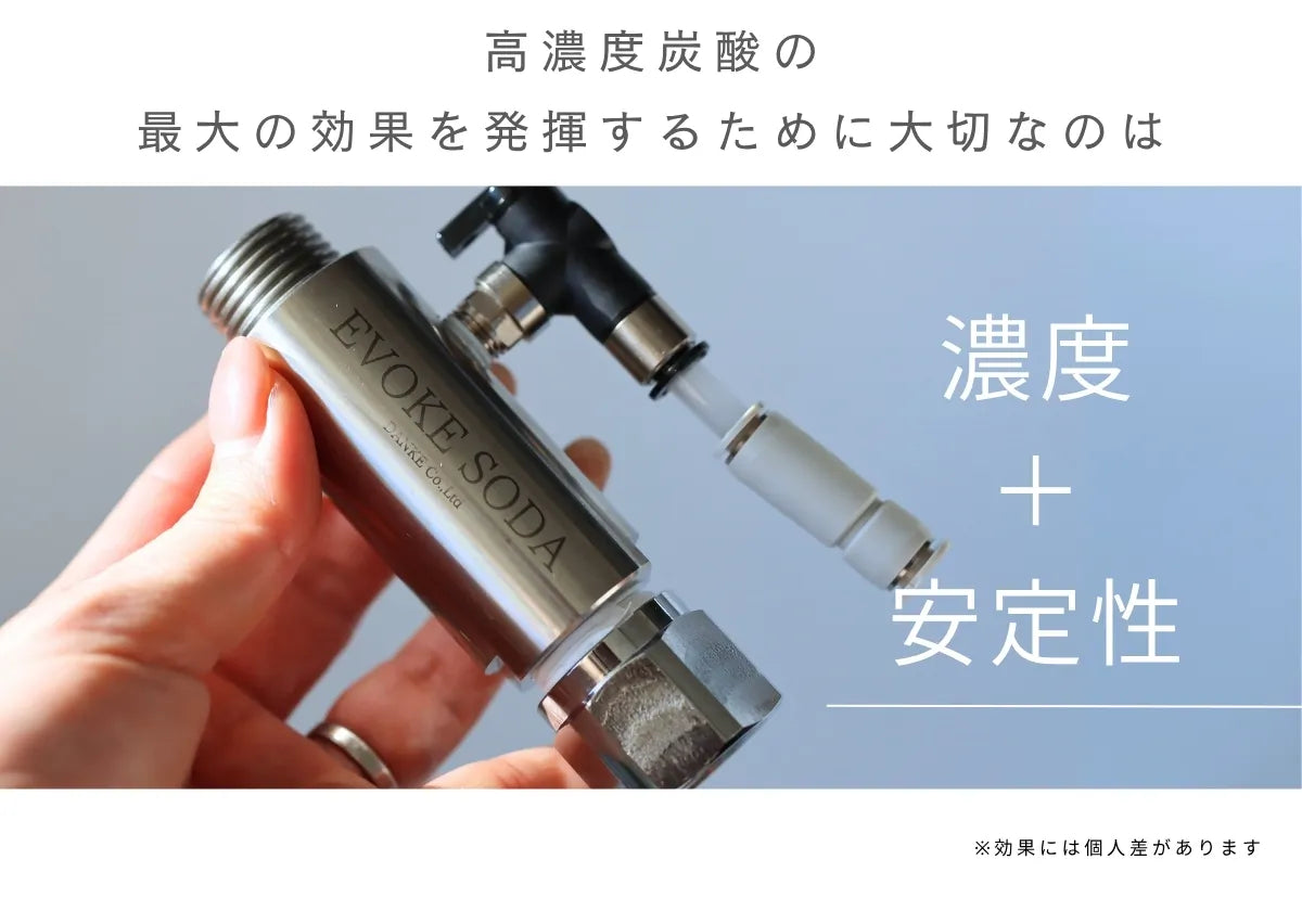 高い濃度と安定性を実現した高濃度炭酸泉メーカー